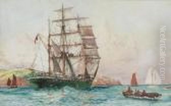 The Barque Oil Painting by Charles Edward Dixon