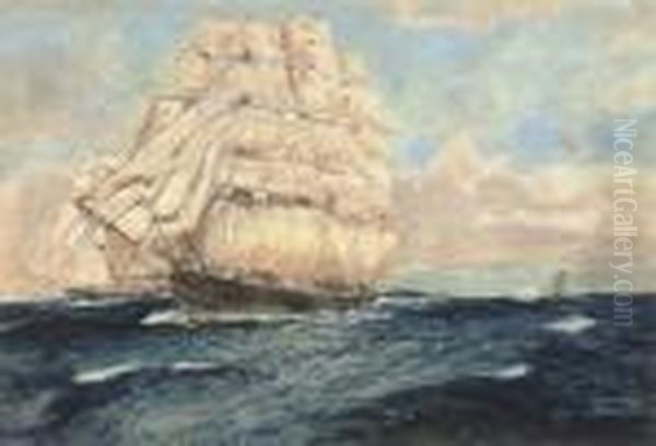 Cutty Sark And Thermopylae: Two Legendary Thoroughbreds At Sea Oil Painting by Charles Edward Dixon