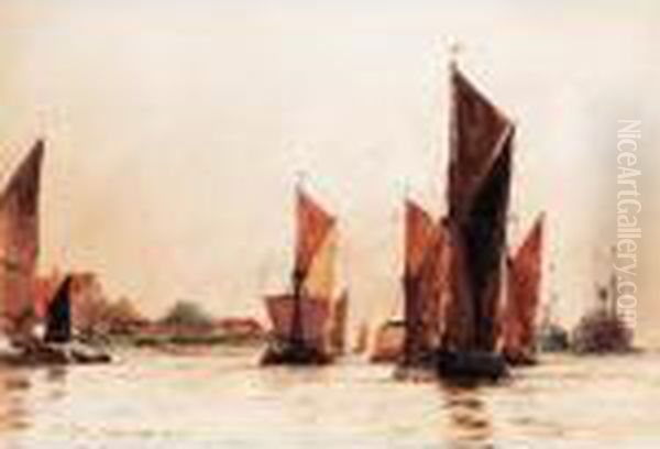 Off Tilbury Oil Painting by Charles Edward Dixon