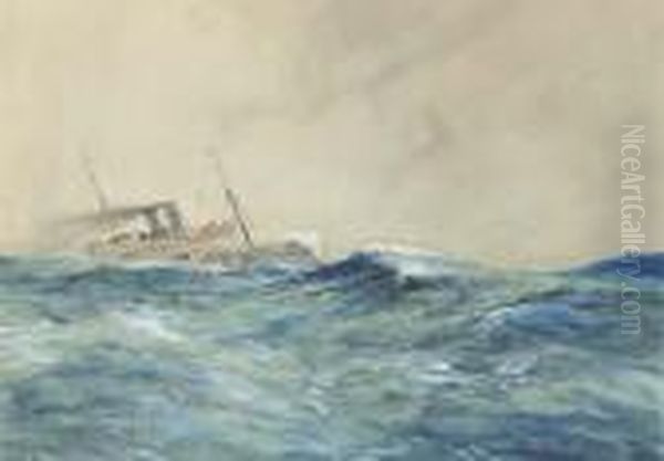 The Storm Oil Painting by Charles Edward Dixon