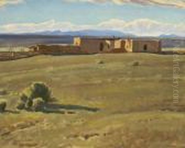 Ranchito, Taos, New Mexico Oil Painting by Maynard Dixon