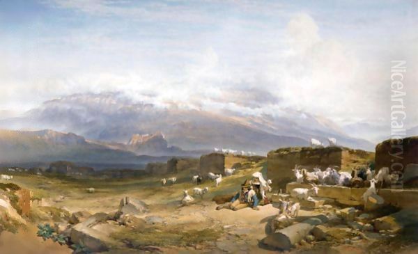 The Roman Campagna Oil Painting by William Leighton Leitch