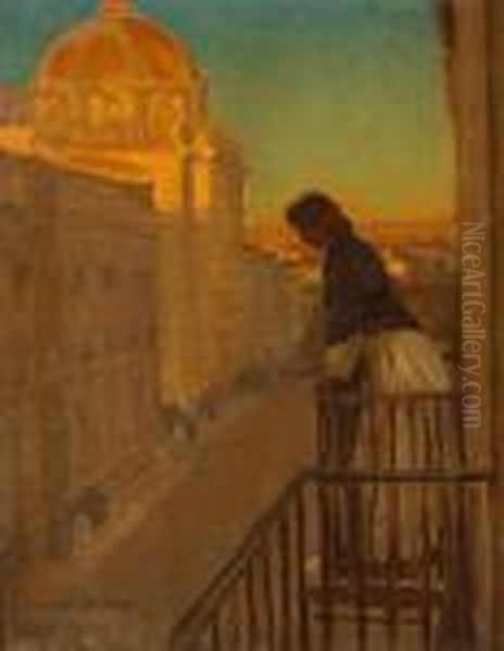 From A Balcony In Guadalajara Oil Painting by Maynard Dixon