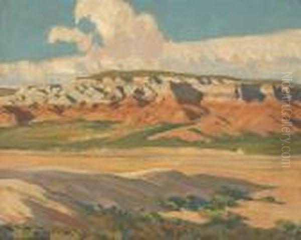 Butte At Red Lake, Navajo Reservation, Arizona Oil Painting by Maynard Dixon