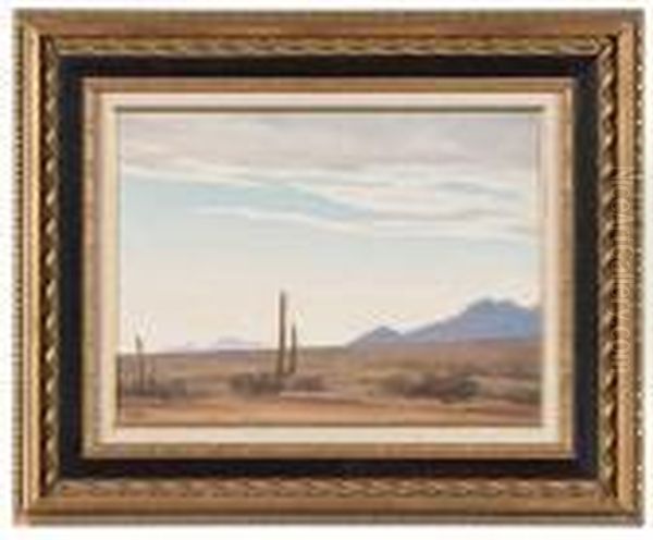 Desert Sky At Evening, Arizona Oil Painting by Maynard Dixon