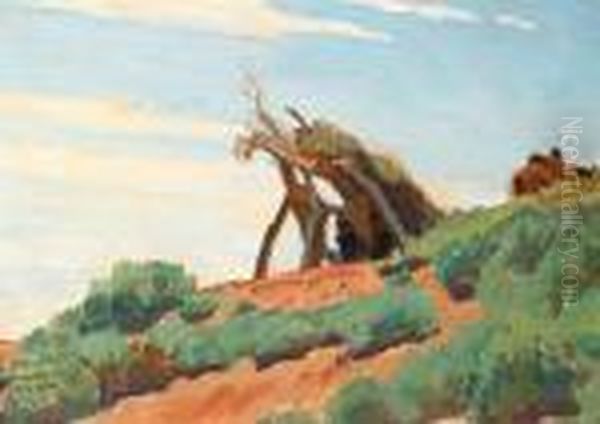 Navajo Sun Shelter Oil Painting by Maynard Dixon