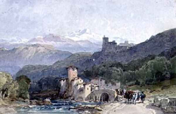 Strada di Aquila Oil Painting by William Leighton Leitch