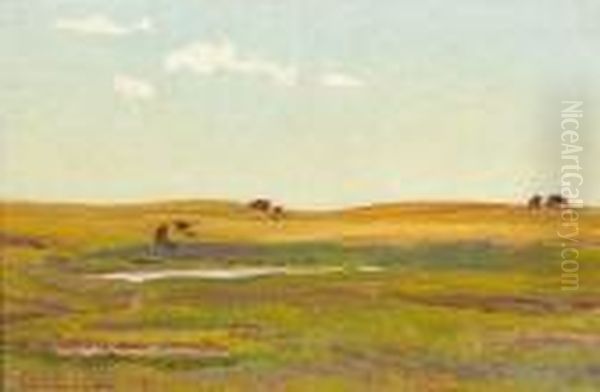 Sandhill Camp Oil Painting by Maynard Dixon