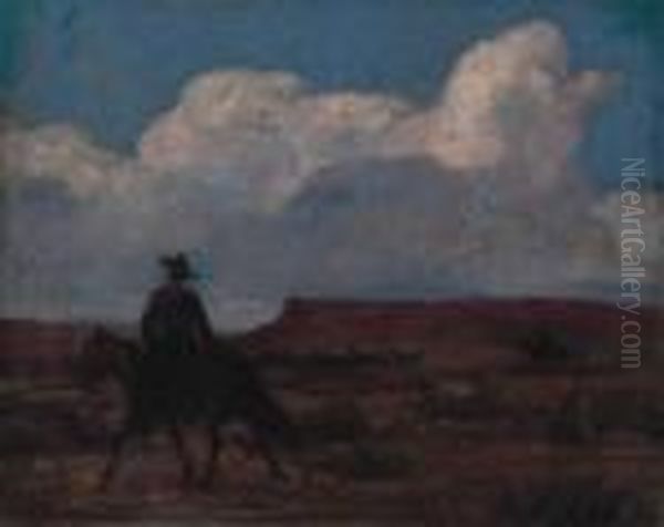 Title: Cattle Drive Oil Painting by Maynard Dixon