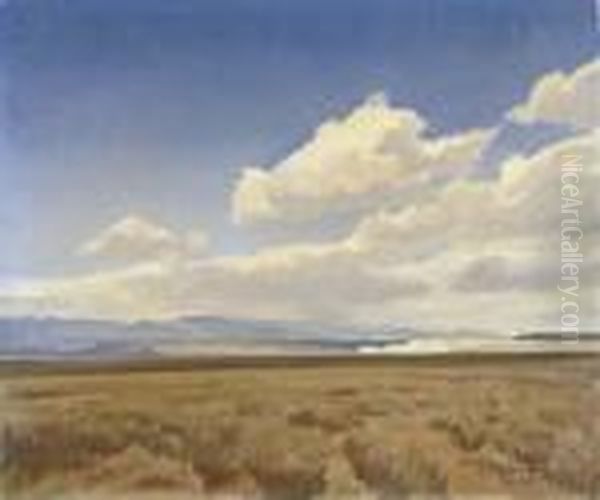 Wind Of Wyoming Oil Painting by Maynard Dixon