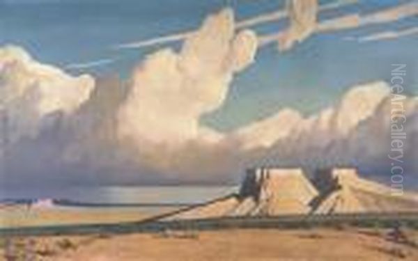 Desert Mesa Oil Painting by Maynard Dixon