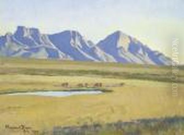 Arizona Pastures Oil Painting by Maynard Dixon