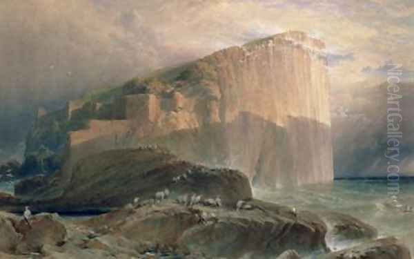 The Bass Rock East Lothian Oil Painting by William Leighton Leitch