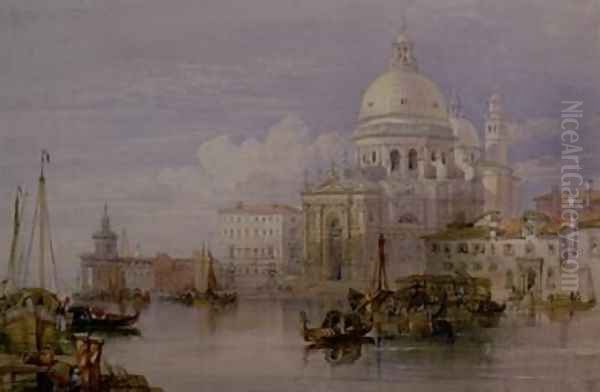 Santa Maria della Salute from the Grand Canal Oil Painting by William Leighton Leitch