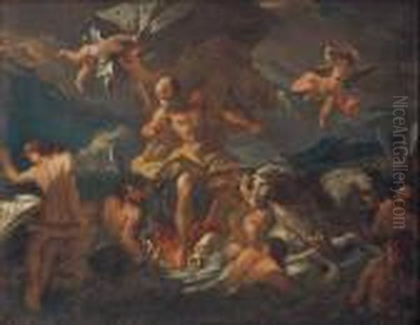 Trionfo Di Nettuno Oil Painting by Gaspare Diziani