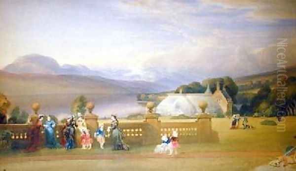 Mr Muirs Garden on the Gareloch Oil Painting by William Leighton Leitch