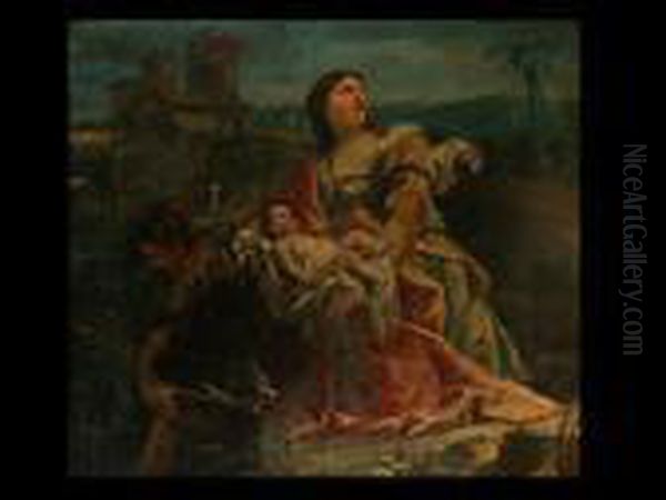 Auffindung Des Moses Oil Painting by Gaspare Diziani