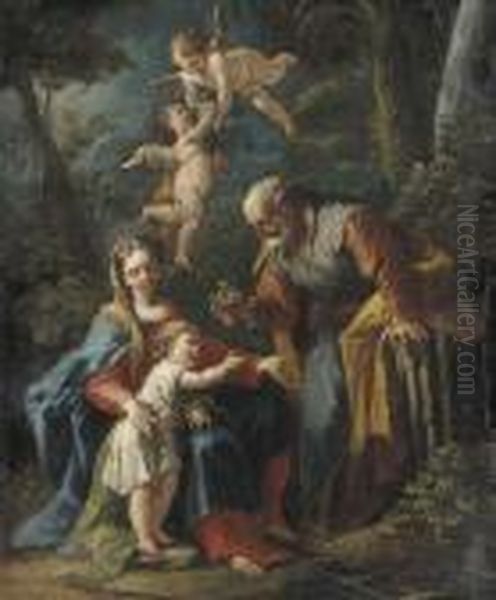 The Rest On The Flight To Egypt Oil Painting by Gaspare Diziani