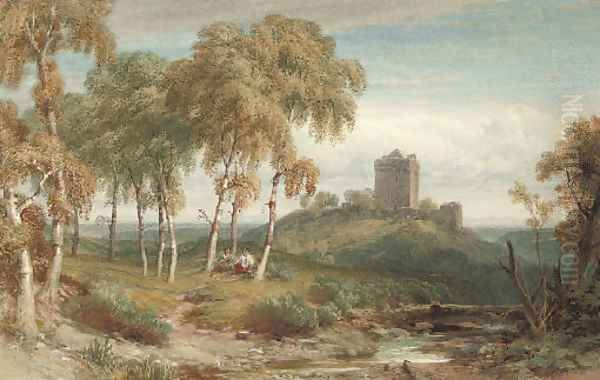 The Birks of Invermay Oil Painting by William Leighton Leitch