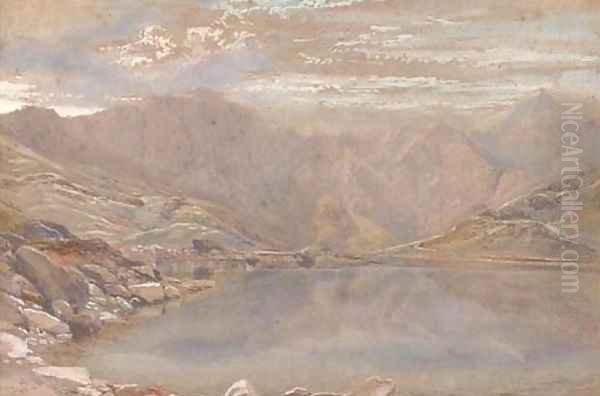 View of Snowdon Oil Painting by William Leighton Leitch