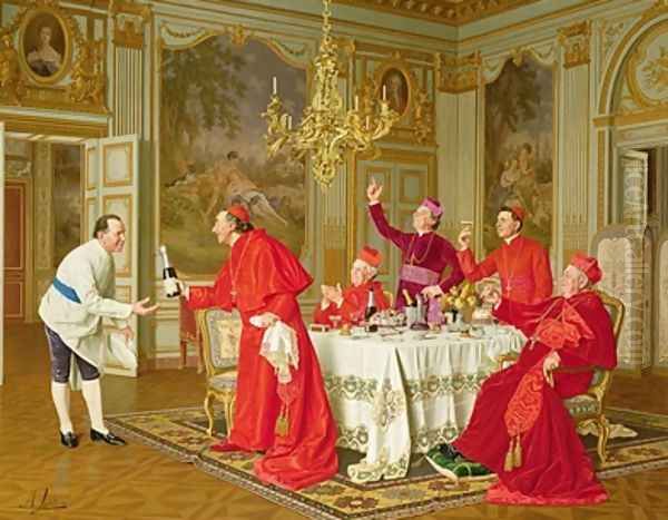 Louis XIVs Apartments at Versailles the Chefs Birthday Oil Painting by Andrea Landini