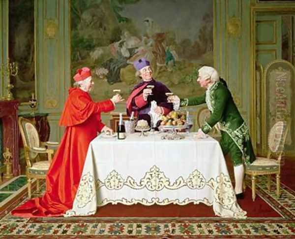 Champagne Toast Oil Painting by Andrea Landini