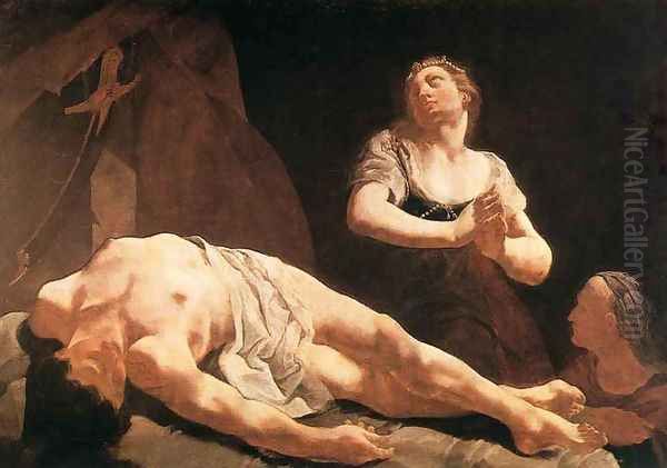 Judith and Holofernes c. 1730 Oil Painting by Giulia Lama