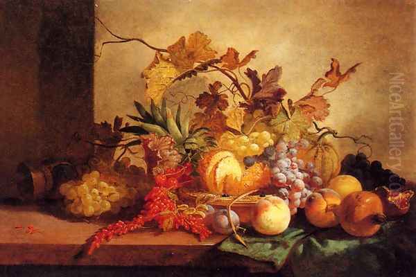 An Exotic Still Life Oil Painting by George Lance