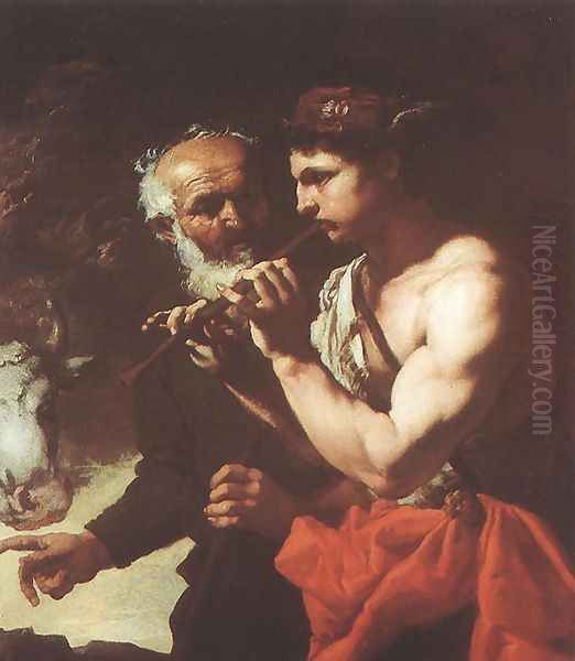 Mercury Piping to Argus before 1660 Oil Painting by Johann Karl Loth