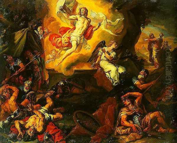 The Resurection of Christ Oil Painting by Johann Karl Loth