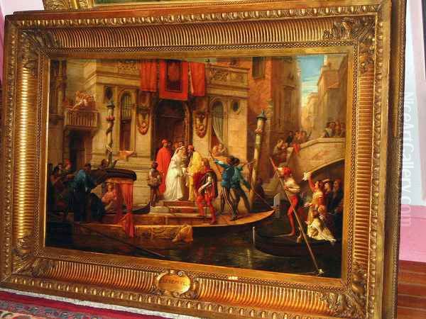 Venetian Wedding Oil Painting by Jules-Eugene Lenepveu