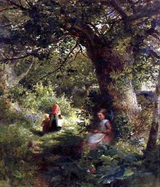 Springtime in the Woods Oil Painting by Charles James Lewis