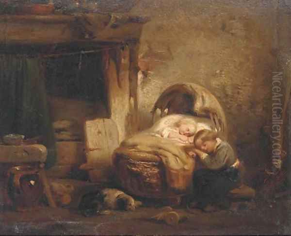 Sweet dreams Oil Painting by Charles James Lewis