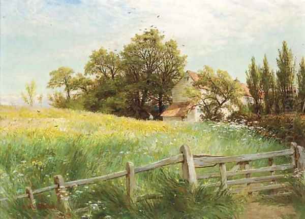 A summer's breeze Oil Painting by Charles James Lewis