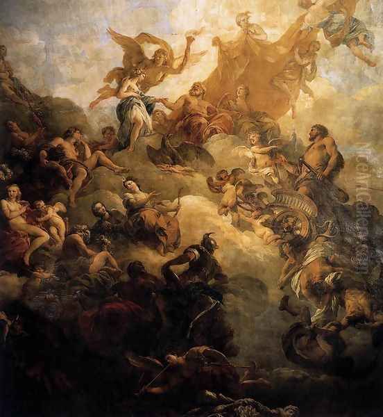 The Apotheosis of Hercules 1736 Oil Painting by Francois Lemoine (see Lemoyne)