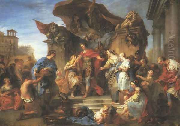 Continence of Scipio Oil Painting by Francois Lemoine (see Lemoyne)