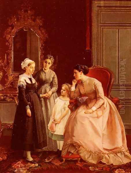 The Naughty Child Oil Painting by Francois Louis Lanfant de Metz