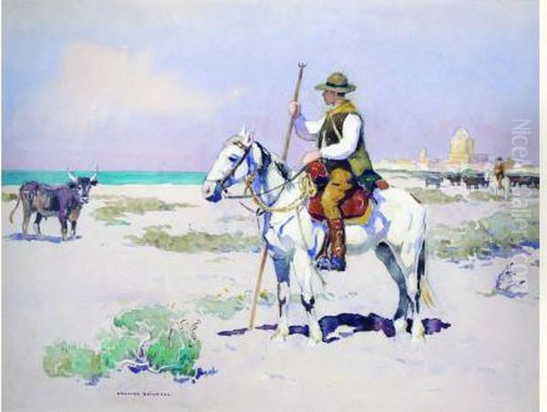 Le Retour Du Taureau Oil Painting by Edouard Doigneau