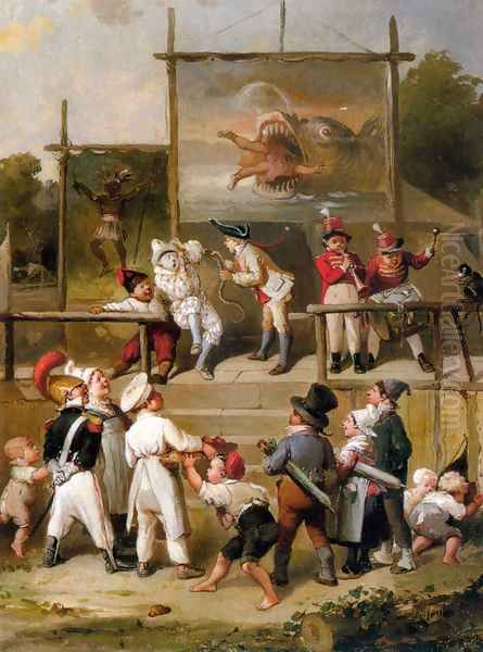 The Carnival Oil Painting by Francois Louis Lanfant de Metz