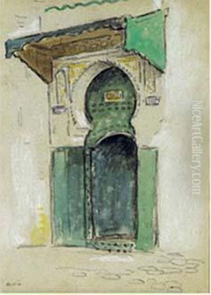 Entree De Palais, Meknes Oil Painting by Edouard Doigneau