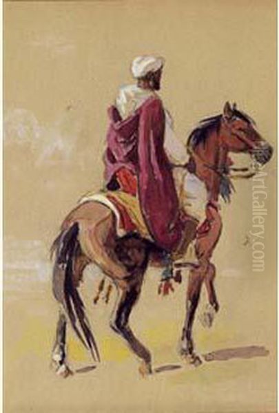 Cavalier Marocain Oil Painting by Edouard Doigneau