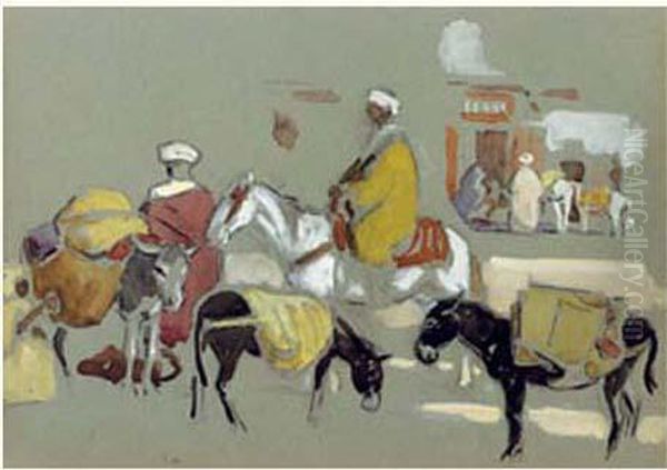 Au Marche, Maroc Oil Painting by Edouard Doigneau