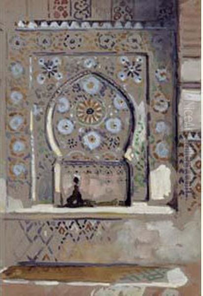 Fontaine, Maroc Oil Painting by Edouard Doigneau