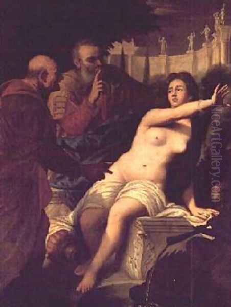 Susanna and the Elders Oil Painting by Gregorio Lazzarini