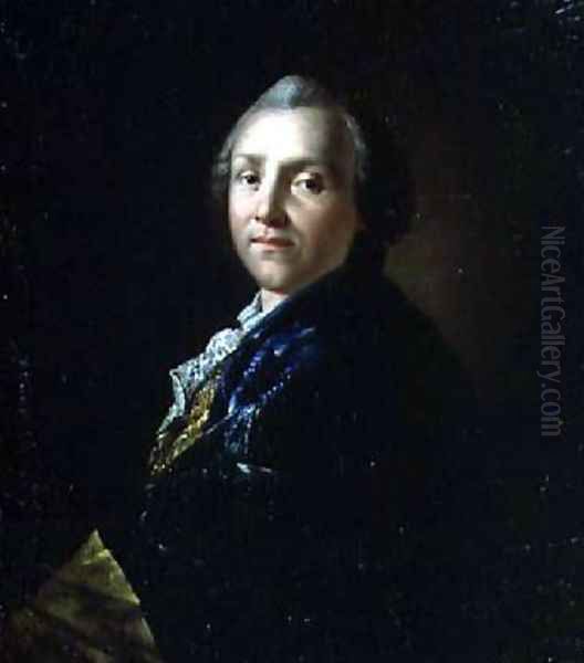 Portrait of Aleksandr Petrovich Sumarokov 1718-77 1760 Oil Painting by Anton Losenko