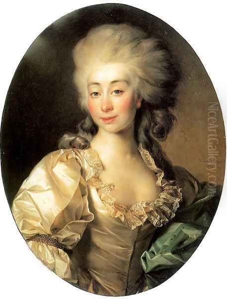 Portrait of Duchess Ursula Mniszek 1782 Oil Painting by Dmitry Levitsky