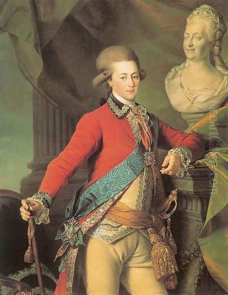 Portrait of Alexander Lanskoy, Aide-de-camp to the Empress 1782 Oil Painting by Dmitry Levitsky