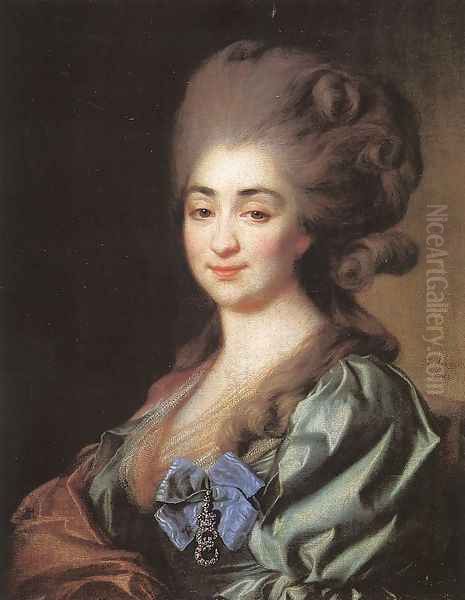 Portrait of Princess Praskovia Repnina 1781 Oil Painting by Dmitry Levitsky