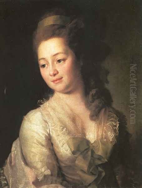 Portrait of Maria Dyakova 1778 Oil Painting by Dmitry Levitsky