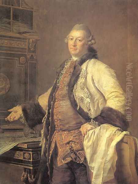 The Architect Alexander Kokorinov, Director and First Rector of the Academy of Arts 1769 Oil Painting by Dmitry Levitsky